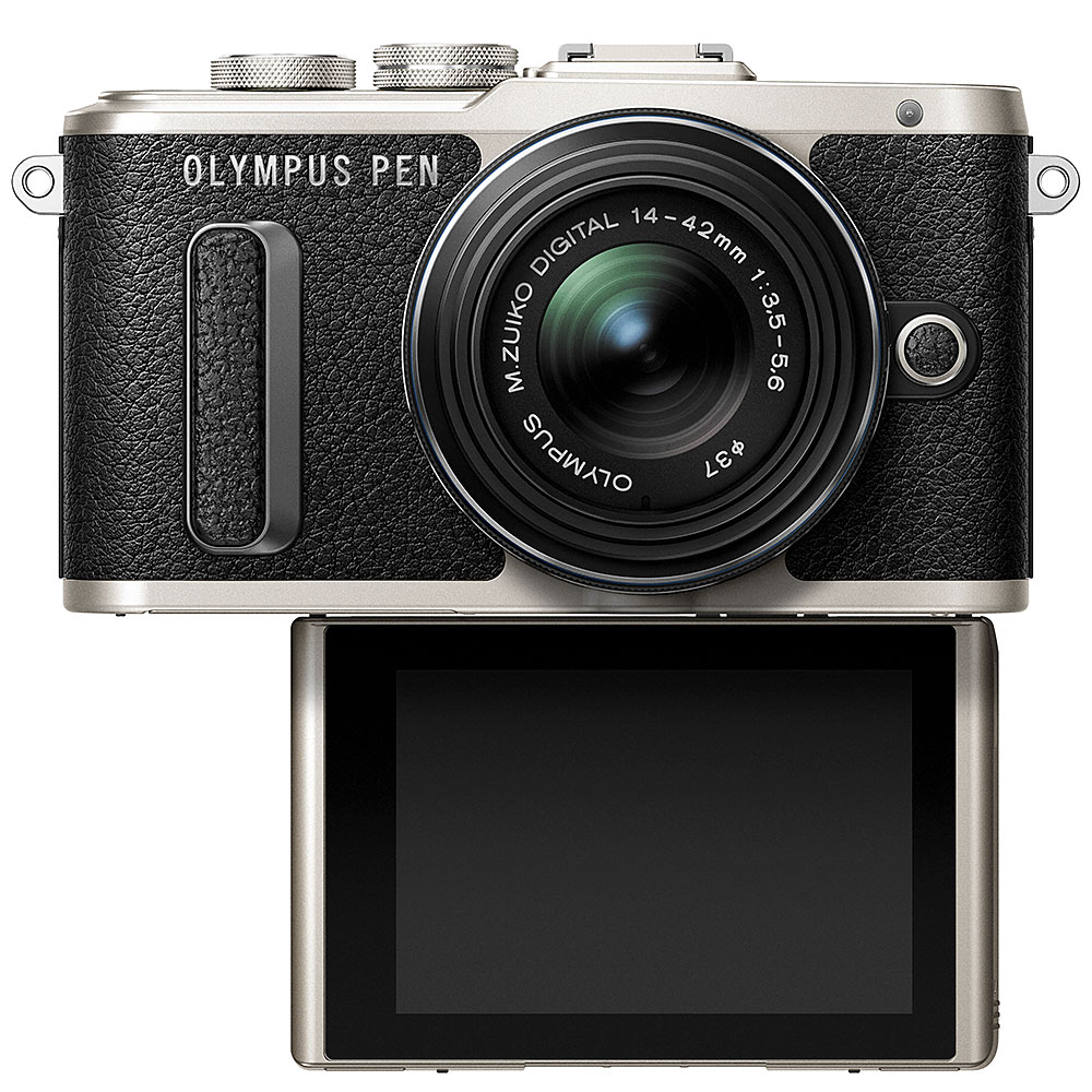 Olympus PEN E-PL8 Mirrorless Camera with 14-42mm II R Lens - Black