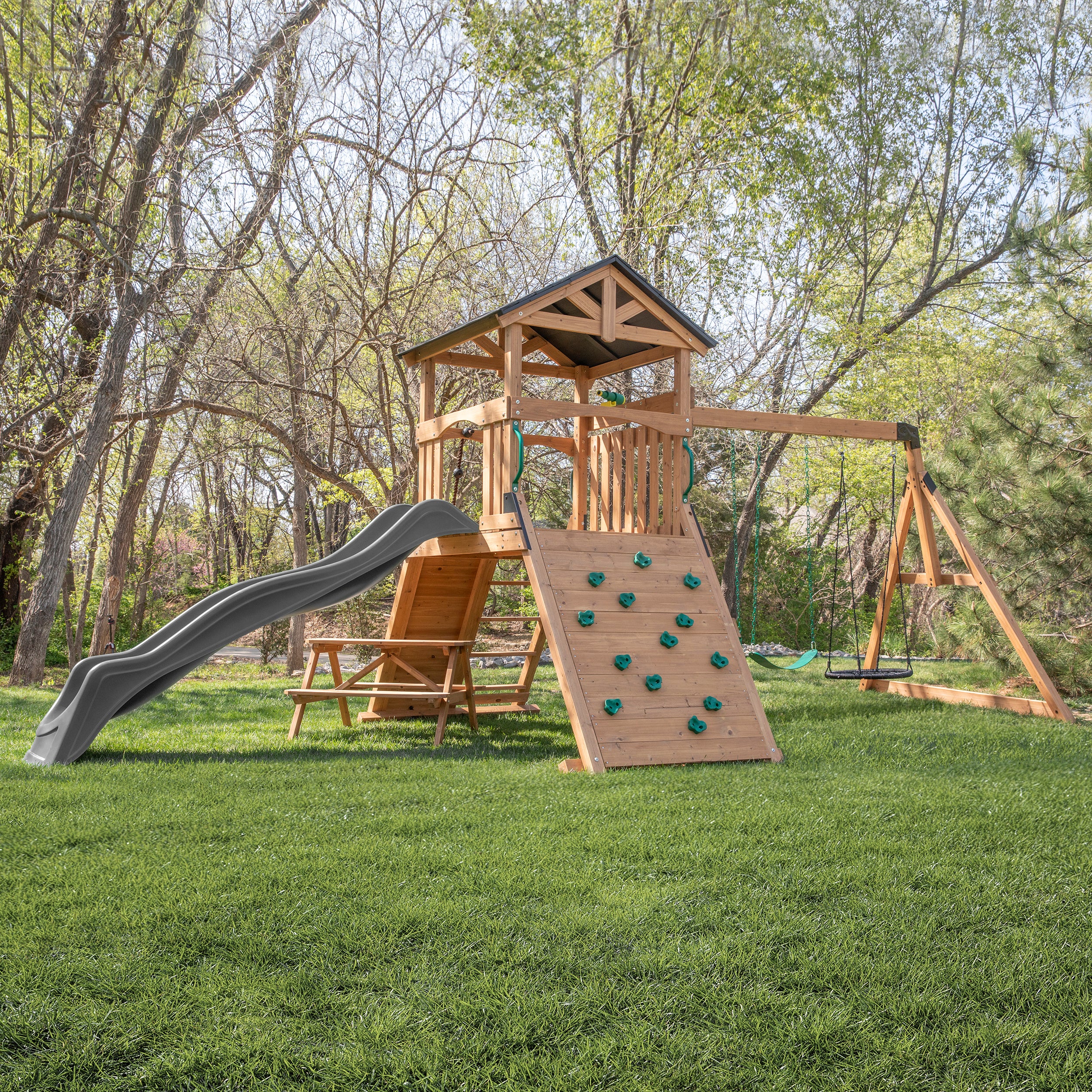Endeavor II Swing Set with Wave Slide