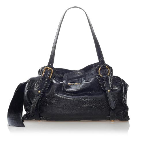 Miu Miu Vitello Shine Tote Bag | Miu Miu Handbags | Bag Borrow or