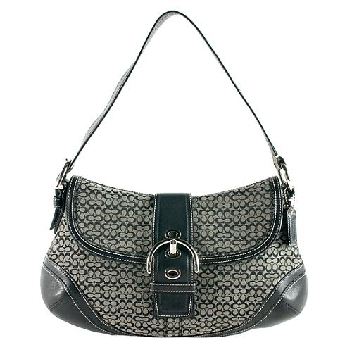 Coach Soho Mini Signature Flap Shoulder Handbag with Matching