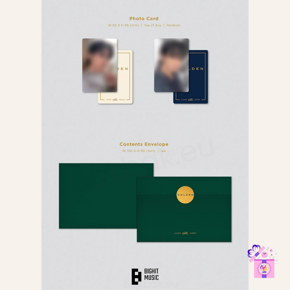 Jung Kook (BTS) – GOLDEN (4 Versions SET) + Weverse Gifts – Bak