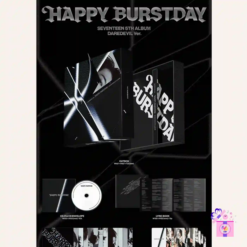 SEVENTEEN – Happy Burstday (DAREDEVIL Ver.) + Weverse Gift – Bak