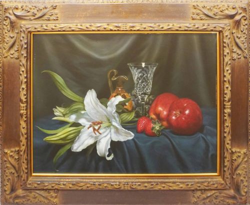 三嶋哲也「白百合と赤い果実」の買取実績｜長野県長野市 静物画
