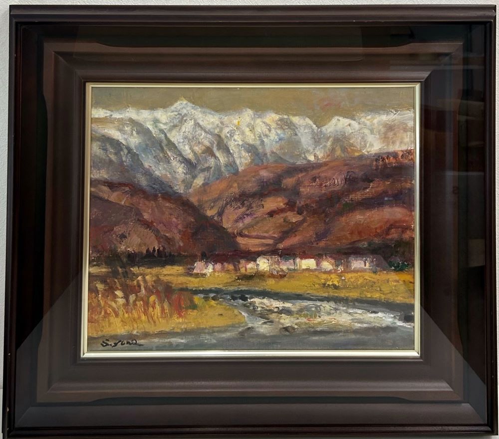 芝田米三 「スペイン風景」 油彩F6号 芸術院会員 安井賞受賞 師：須田