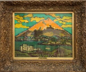 田崎広助「浅間山」 の買取実績｜東京都大田区 油絵・油彩画