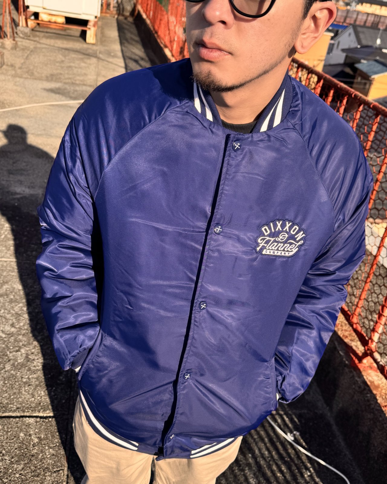 送料無料 DIXXON / PASTIME ナイロンジャケット BLUE