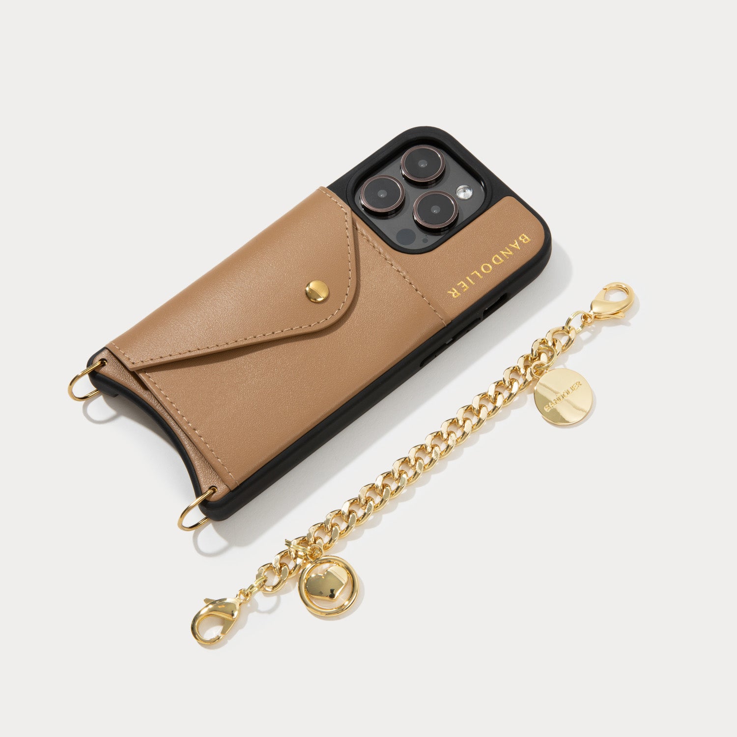 Maya Wristlet Phone Case - Tan/Gold – Bandolier