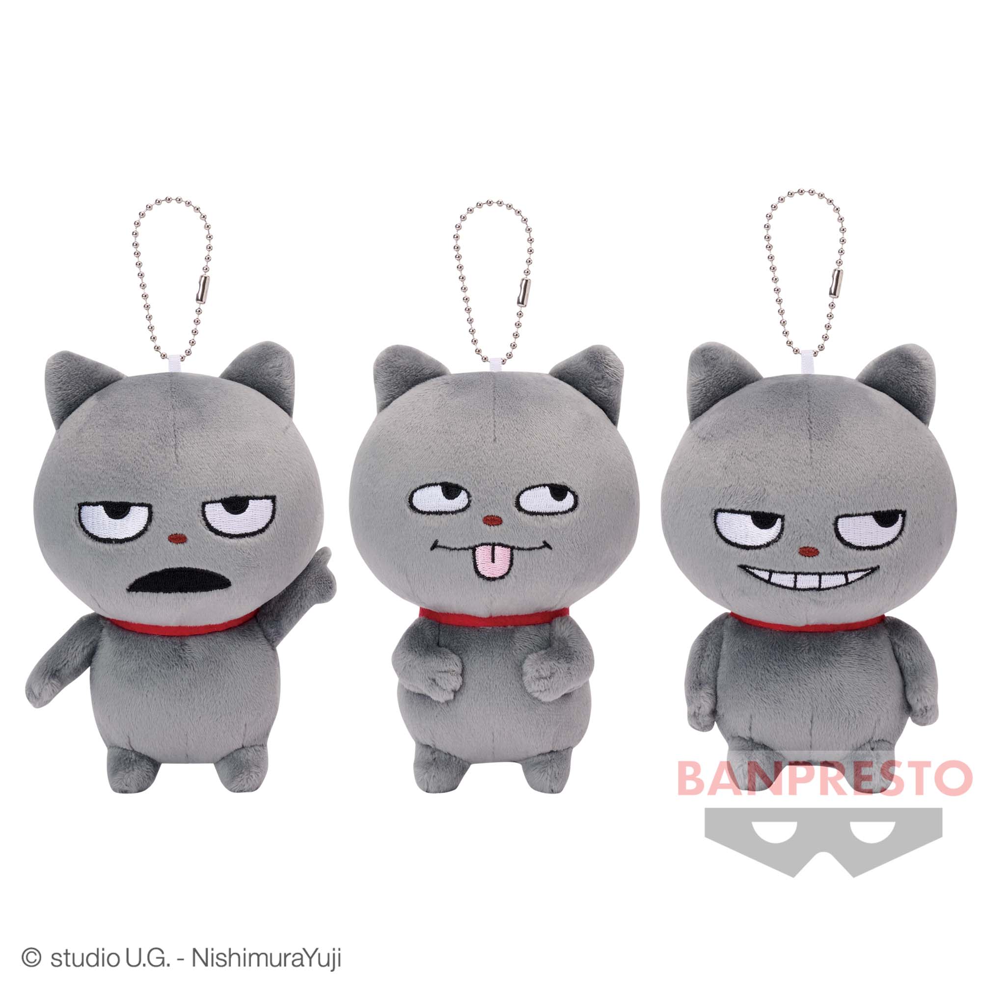 にしむらゆうじ作品 カバンに付けられるぬいぐるみ～わるめのねこ