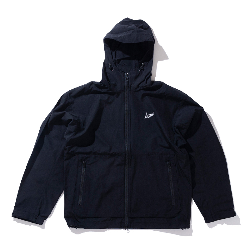 LEGIT ナイロンジャケット【90's Cutting Jacket】BLK/BLK 2502-3001
