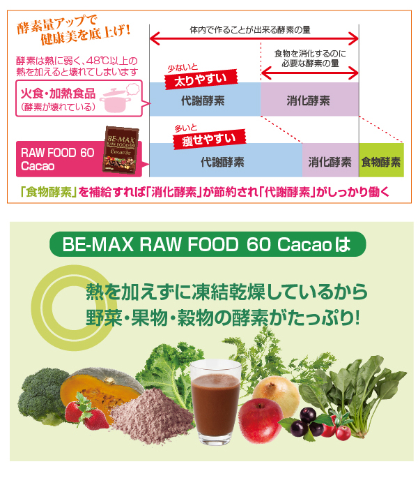 BE-MAX RAW FOOD 60 Cacao（ローフード 60 カカオ） | BE-MAX