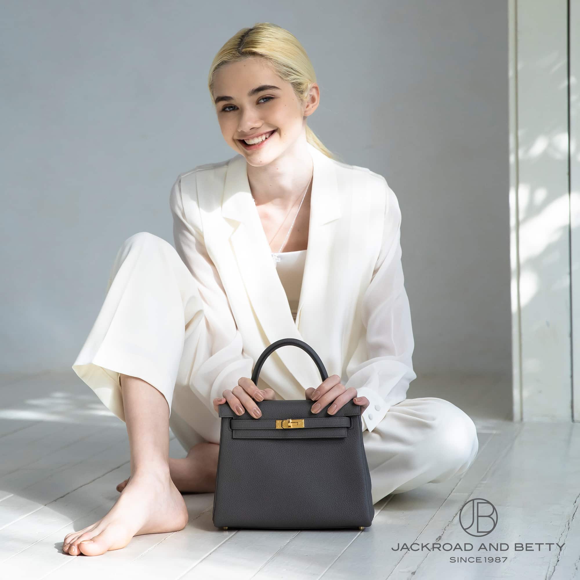 ケリー25 内縫い エタン グレー[] Kelly25 | エルメス 新品 バッグ