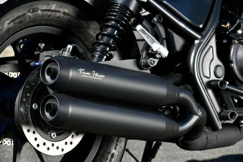 パワーヘッダー W マットブラック スリップオン：レブル250：政府認証