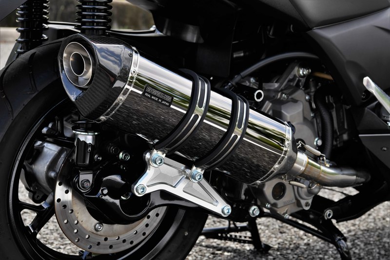 GT-CORSA スーパーメタルブラック フルエキゾースト：X-MAX250：政府