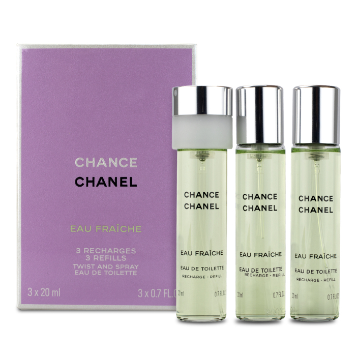 Chanel Chance Eau Fraiche Eau de Toilette Twist & Spray 3 X 20ml