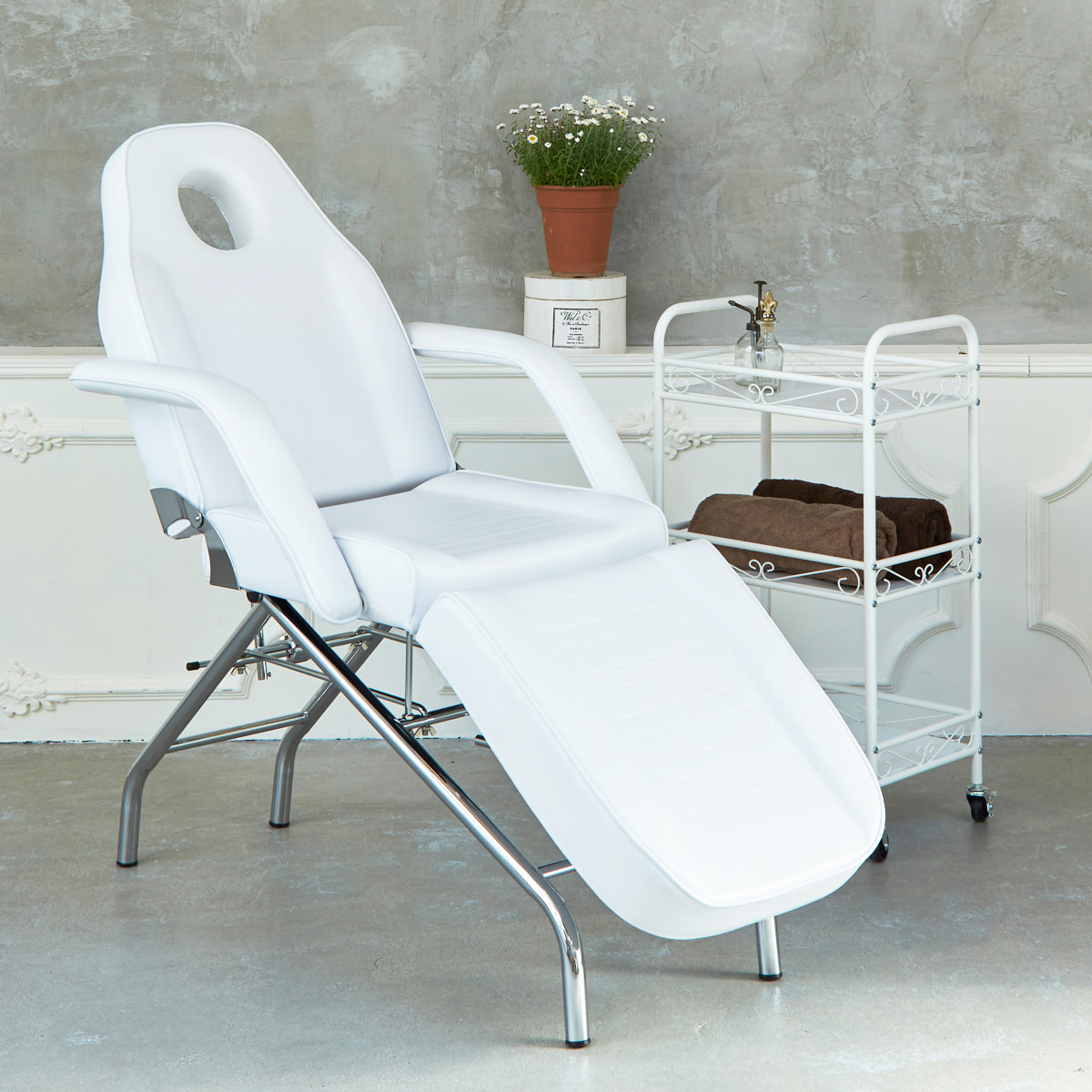 スタンダードエステベッドF-201（有孔）ホワイトの卸・通販