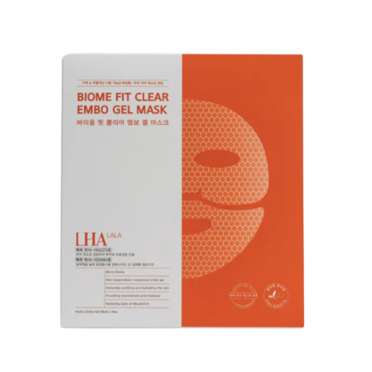 LHALA バイオムクリアフィットゲルマスク（1箱4枚入り）の卸・通販