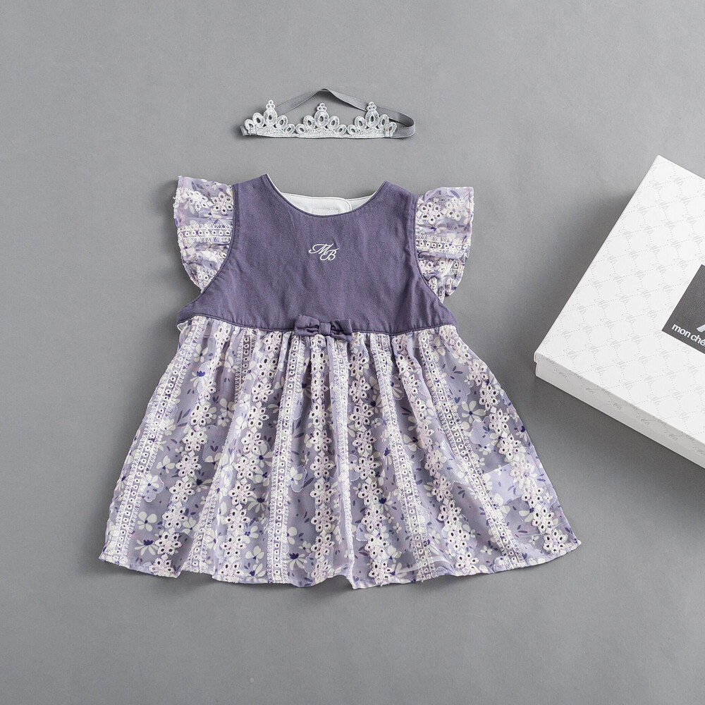 ギフトボックス付】フラワープリントドレススタイ＆ヘアーバンドセット