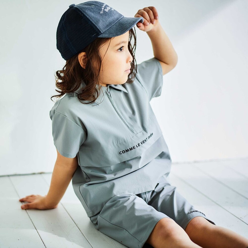 ストレッチナイロンシャツ+ハーフパンツセットアップ(100~150cm)(100cm