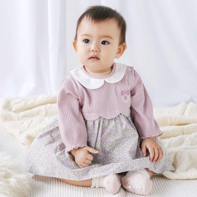 お揃い】花柄スカートドッキングロンパースベビー(70~80cm)(70cm