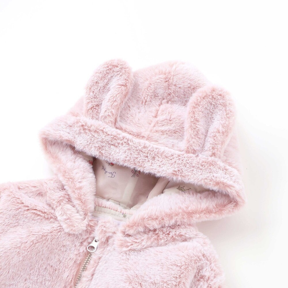 ファンシーアラモード うさぎ くま ピンク ニット ブランケット