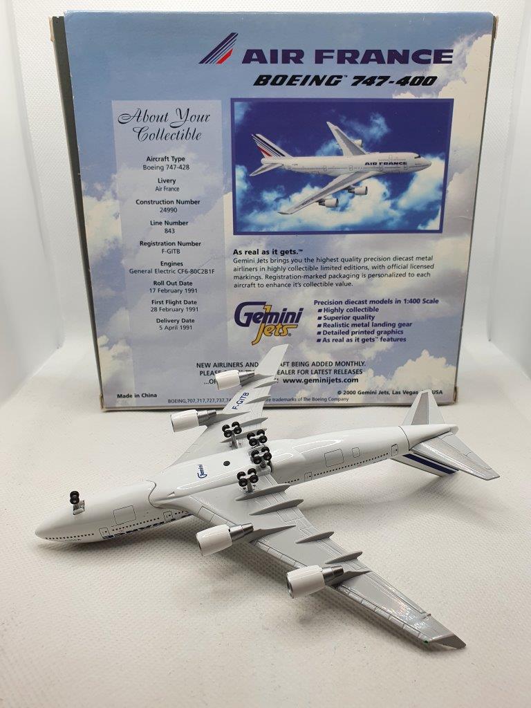 Gemini Jets 1:400 Air France F-GITB Boeing 747-400 - Bedfordshire