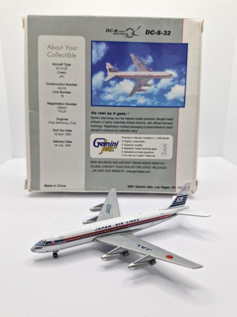 Gemini Jets 1:400 JAL Japan Airlines JA8001 McDonnell Douglas DC-8