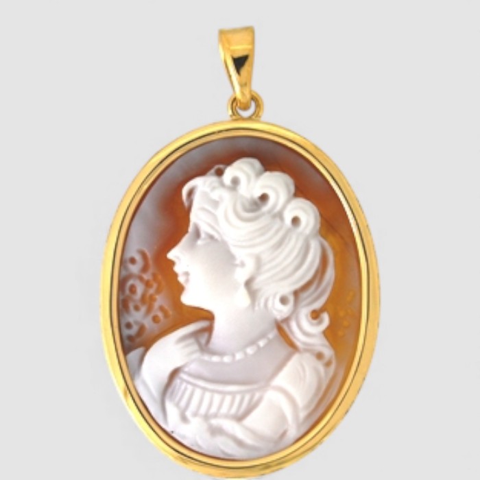 ヴィンテージ シェルカメオ2wayペンダント18k ヴィンテージ シェル