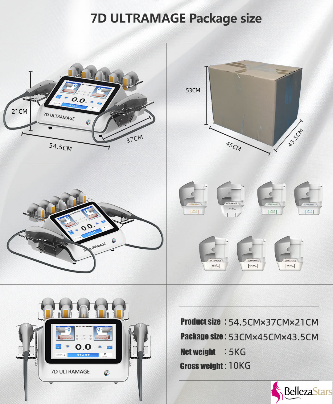 7D Ultramage HIFU with Micro and Macro Focused Cartridges