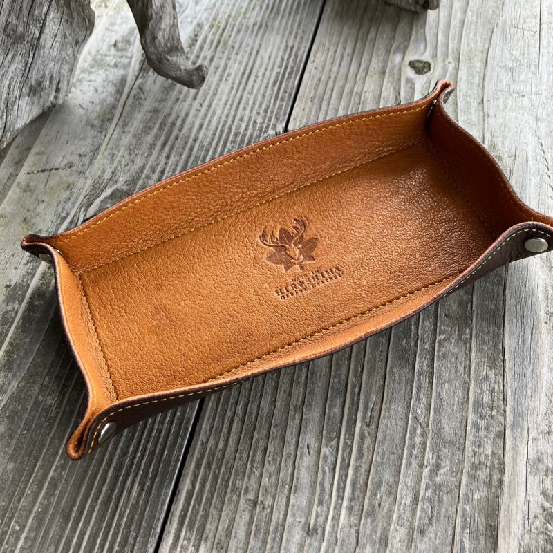 アウトレット】牛革シュリンクレザー&ジビエ鹿革 レザートレー