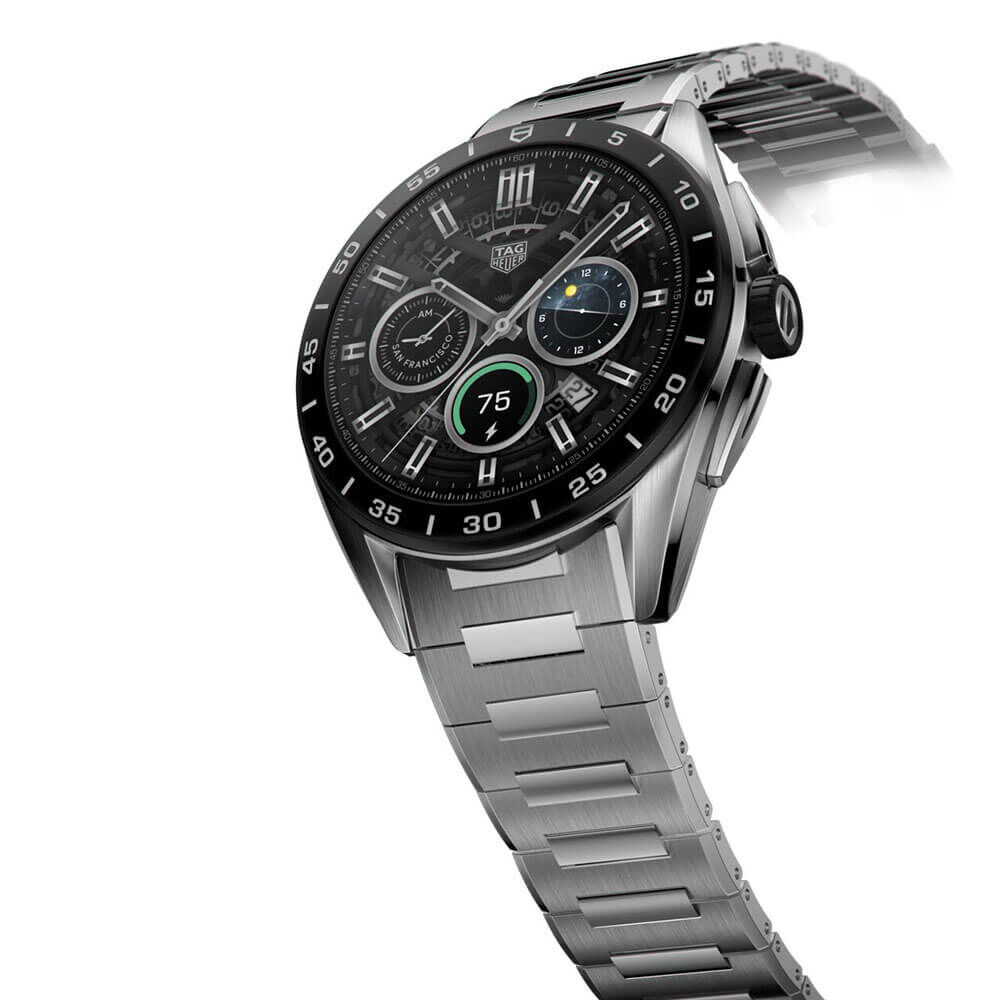 TAG Heuer Connected Calibre E4 Black Ceramic Steel Watch, 45mm