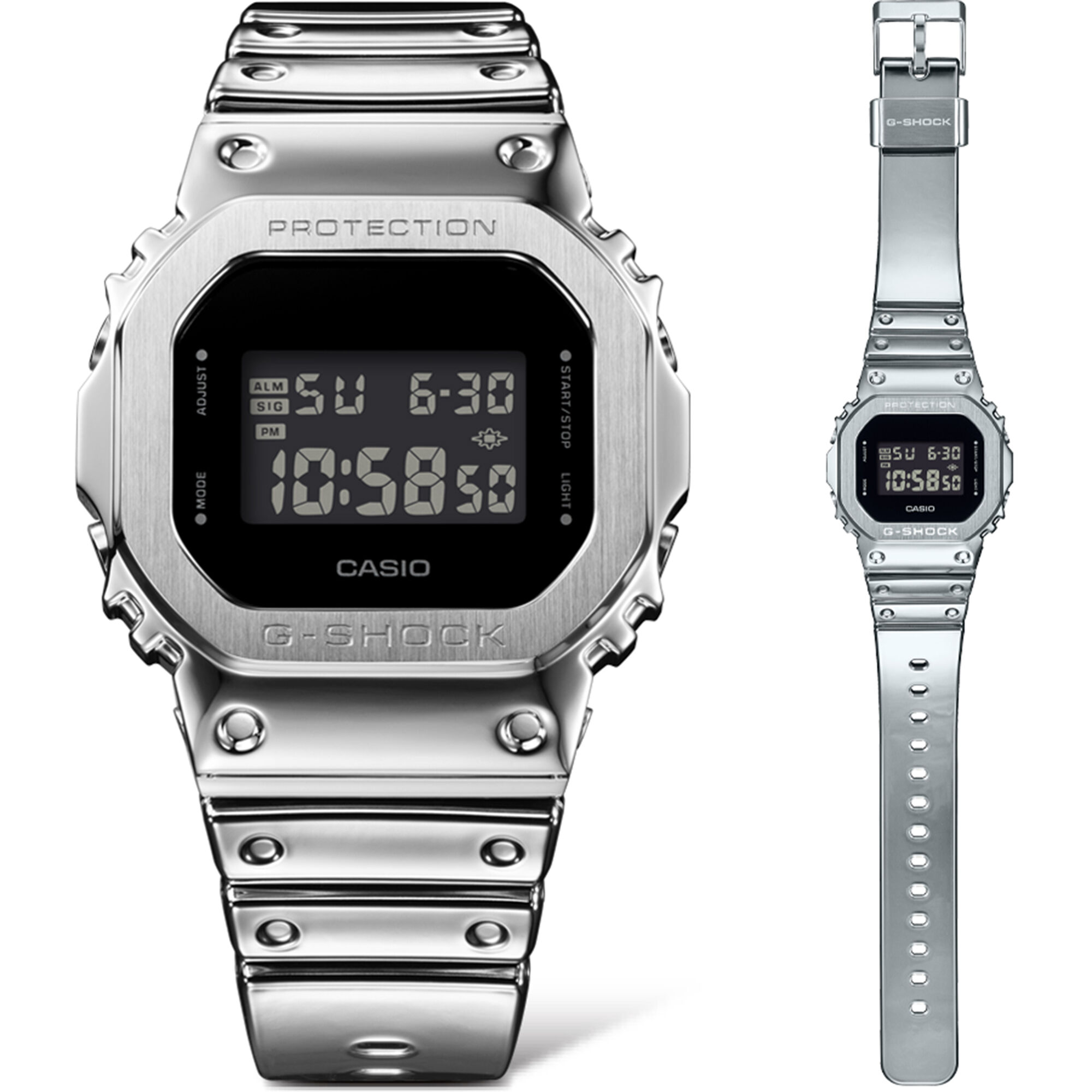 G-Shock G-Steel Fine Metallic Vapor Silver 5600 Series Gray Dial