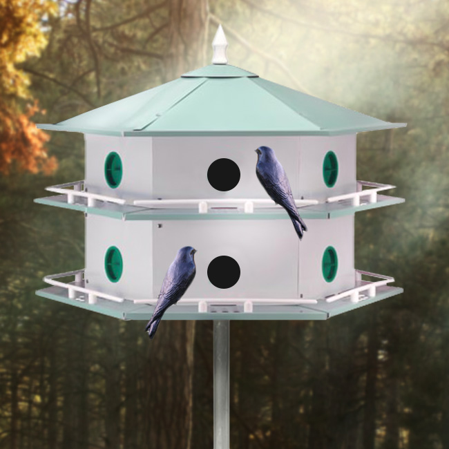 Heath 12-Room Deluxe Purple Martin House & Decoys at BestNest.com