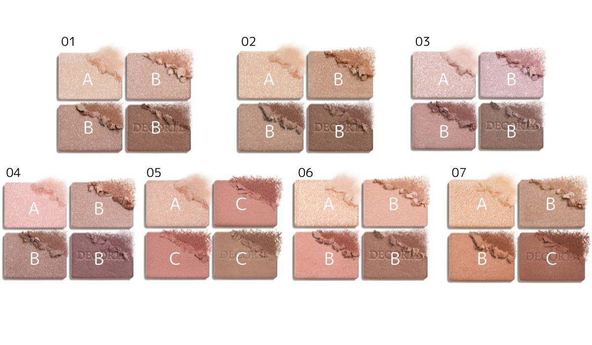 コスメデコルテ「スキンシャドウ デザイニング パレット」全色