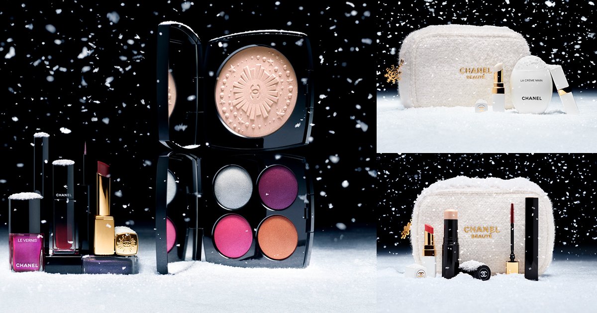 シャネル×クリスマスコフレ2024】ポーチ付きのメイクセットや