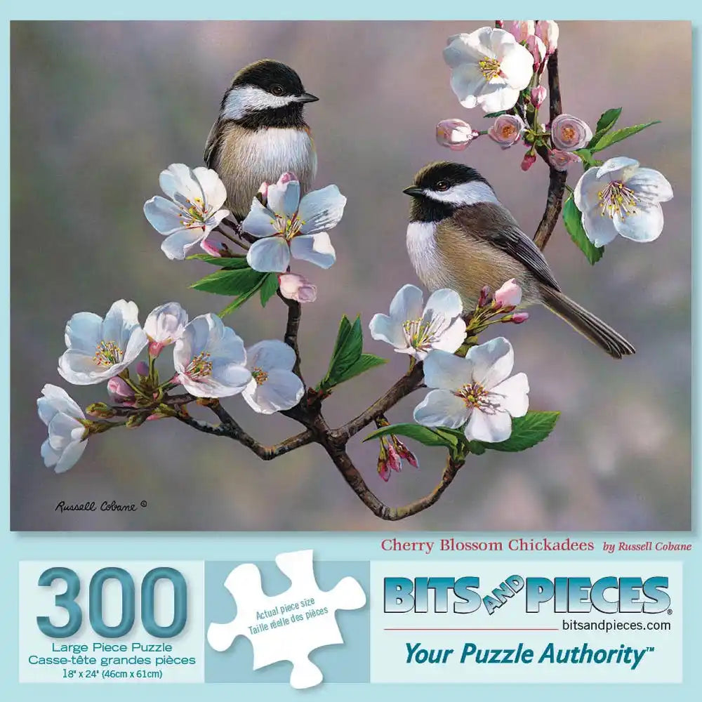Cherry Blossom Chickadees Jigsaw Puzzle | Bits and Pieces