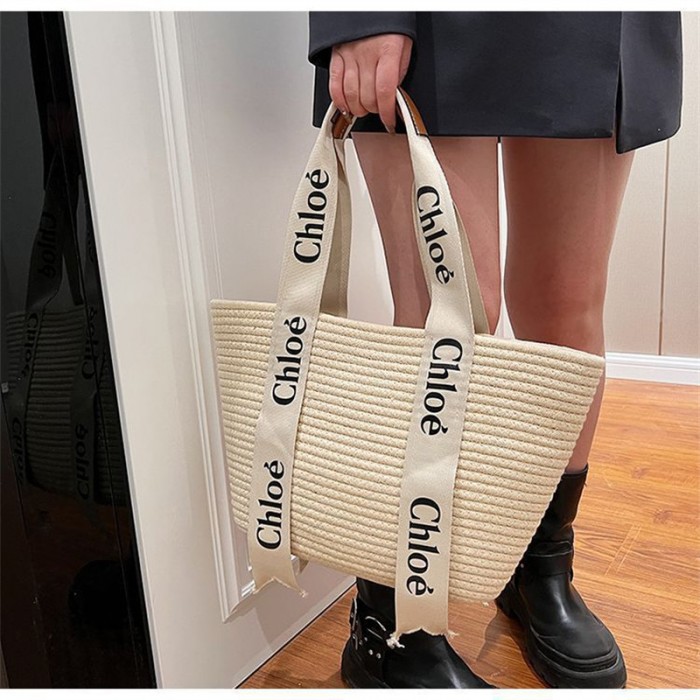 CHLOE レディース 草編みバッグ クロエ夏用 ハンドバッグ 人気リゾート