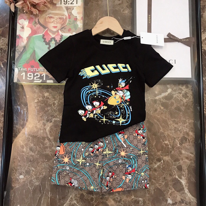Gucciグッチ快適なtシャツ2点セットかっこいいコットンドナルドダック