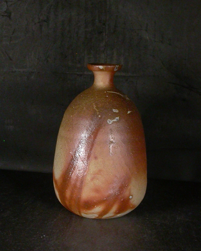 備前焼 登窯 備前焼人気作家 脇本 博之 共箱付き緋襷・黄ゴマ徳利1