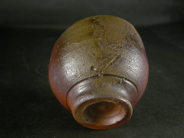 備前焼 登窯 備前焼人間国宝 故藤原 雄 四方桟盛蓋共箱付き黄ゴマ