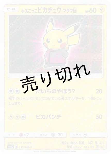 No.131）【PSA10】ボスごっこピカチュウ マグマ団 [193/SM-P] P - BIG