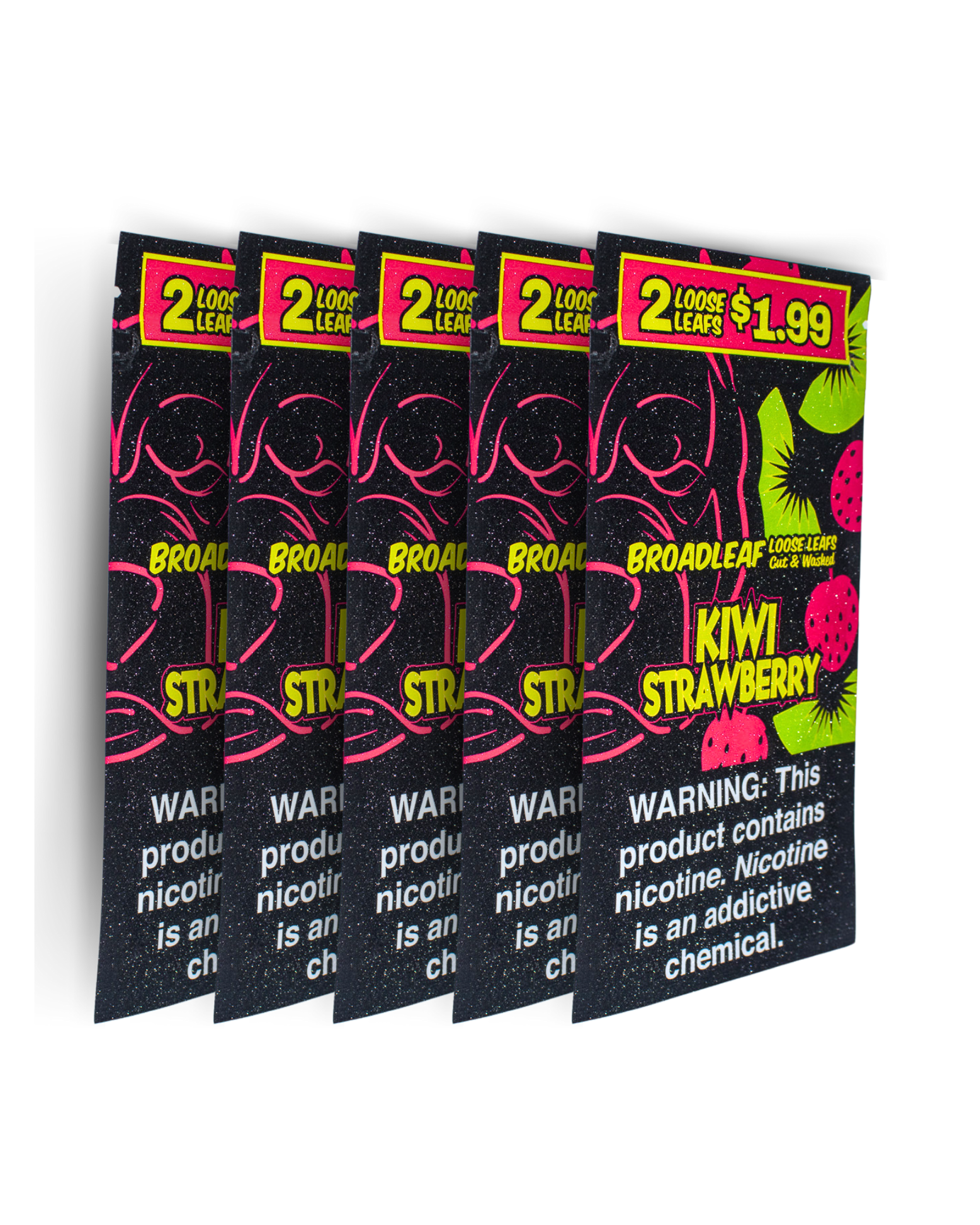 Premium Pre-Cut Tobacco Leaves - Kiwi Strawberry | Natural, Slow