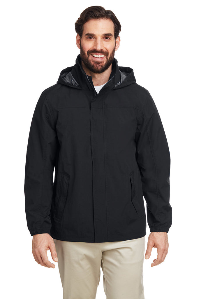 Nautica N17182 Mens Black Voyage Water Resistant Full Zip Hooded