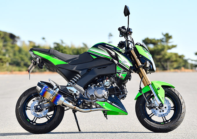 WR'SのZ125PRO用人気マフラー「チタンショートオーバル」を交換実走