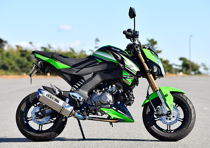 ヨシムラのZ125PRO用人気マフラー「R-77S サイクロン EXPORTSPEC」を