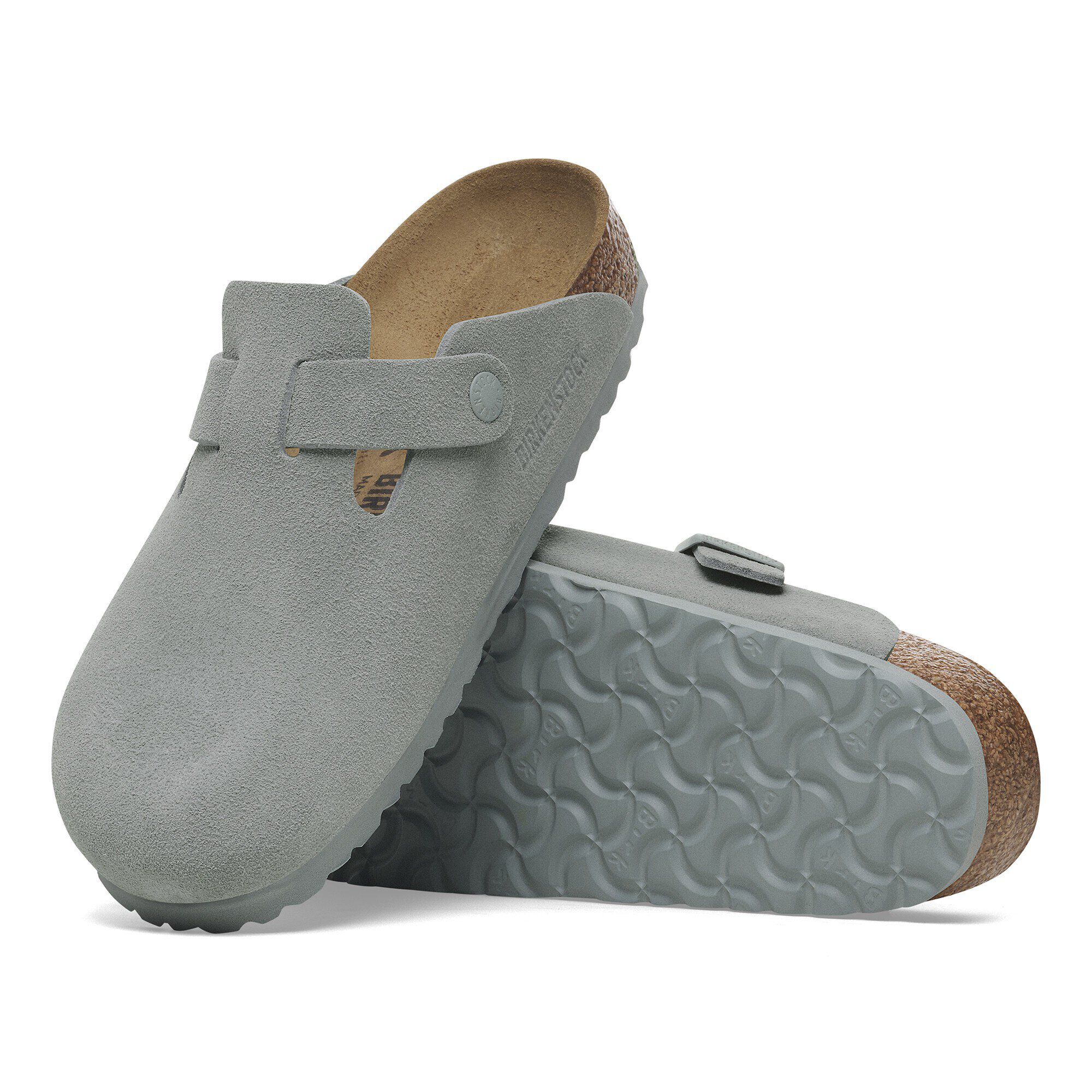 Boston Suede Leather in Color Pure Sage | BIRKENSTOCK US