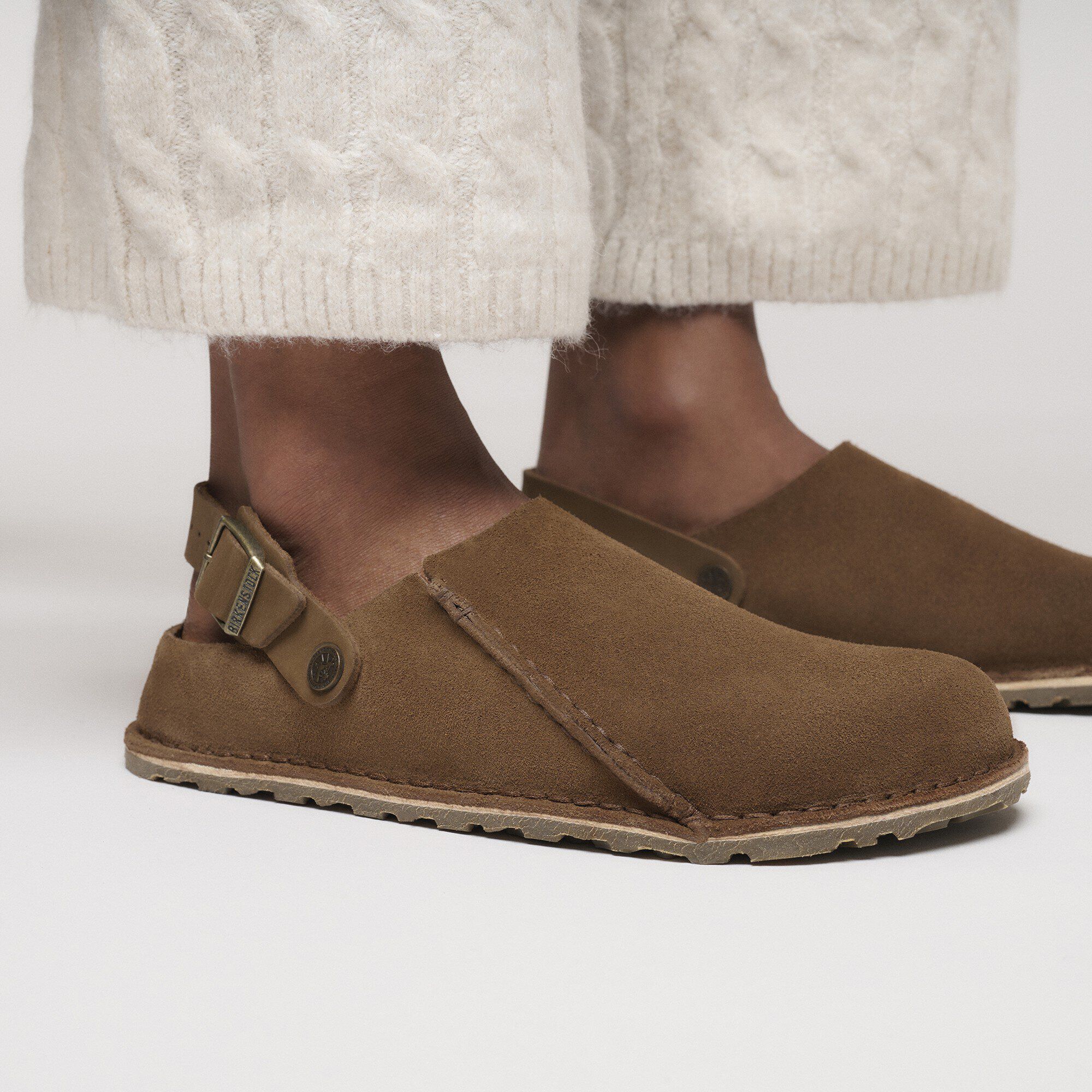 Lutry Premium Suede Suede Leather in Color Dark Tea | BIRKENSTOCK US