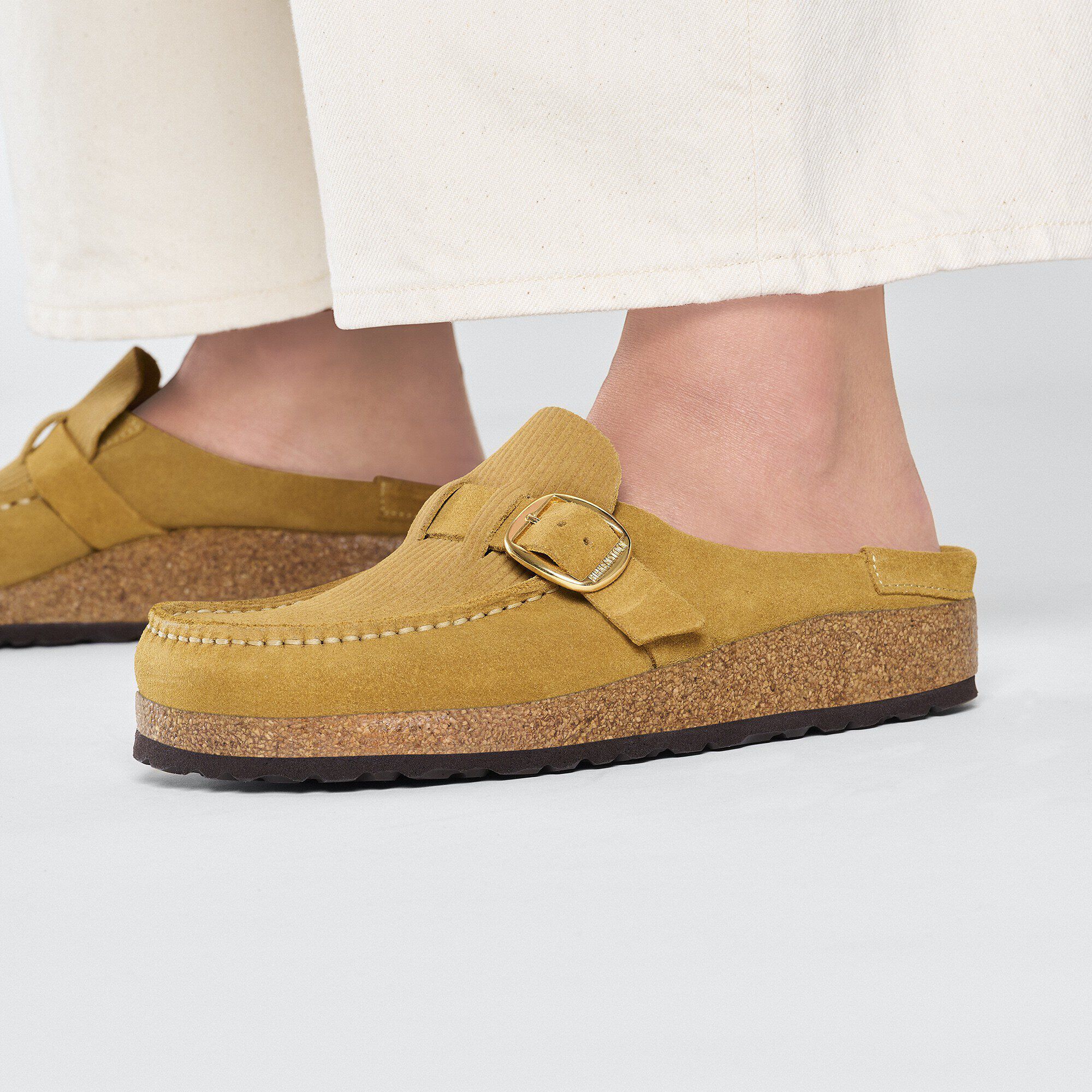 Buckley Suede Embossed in Color Corduroy Cork Brown | BIRKENSTOCK US