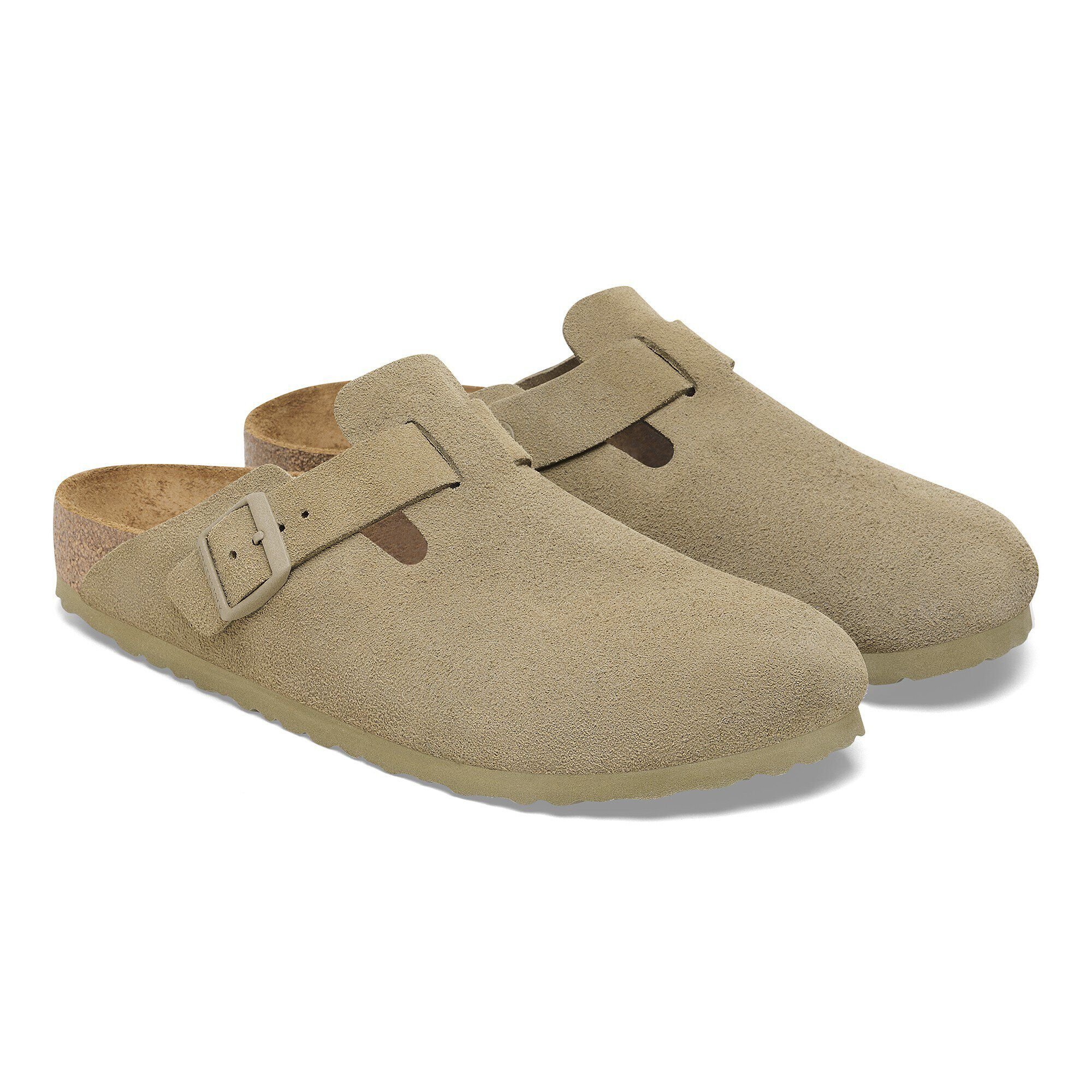 Boston Suede Leather in Color Faded Khaki | BIRKENSTOCK US