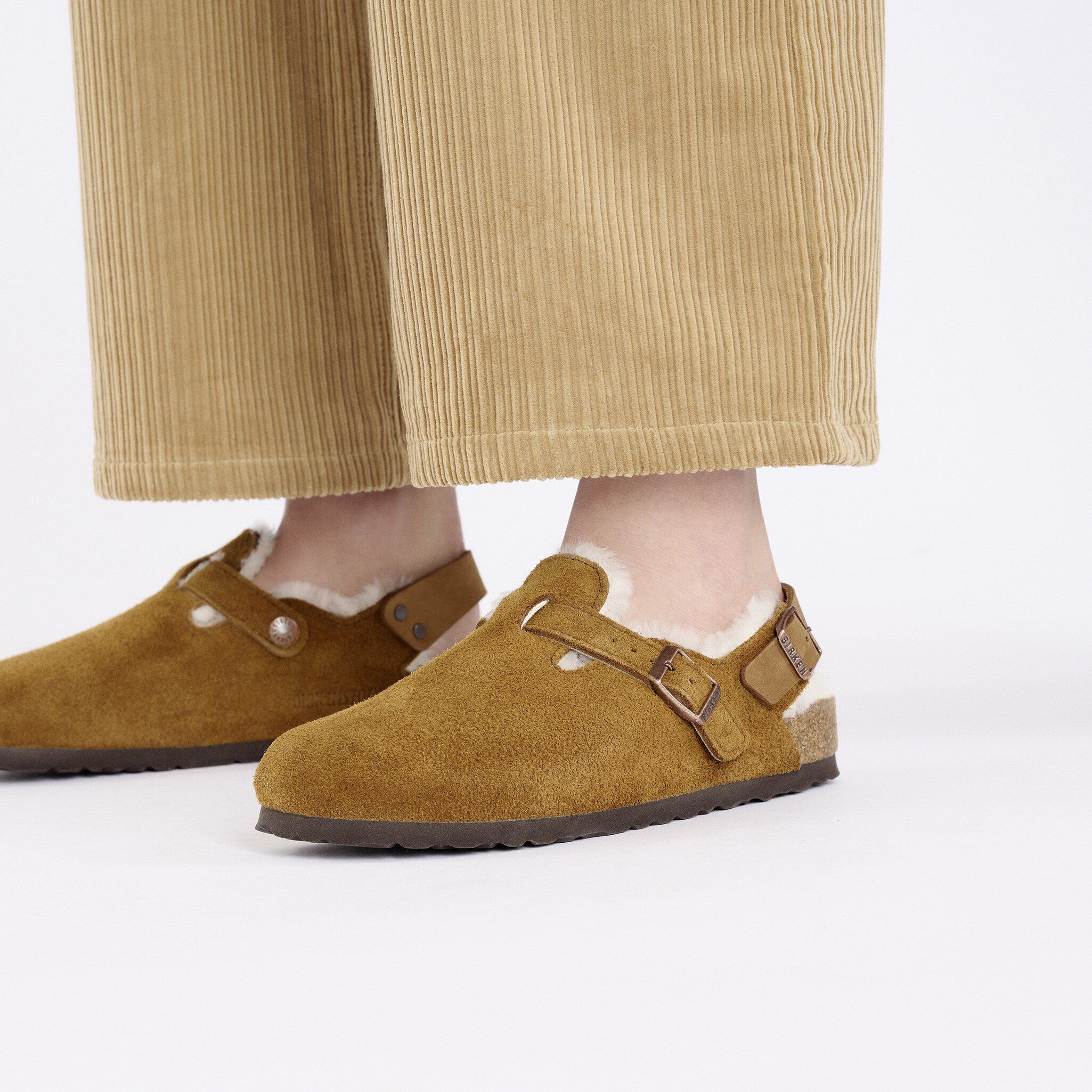 Tokio Shearling Suede Leather in Color Mink | BIRKENSTOCK US