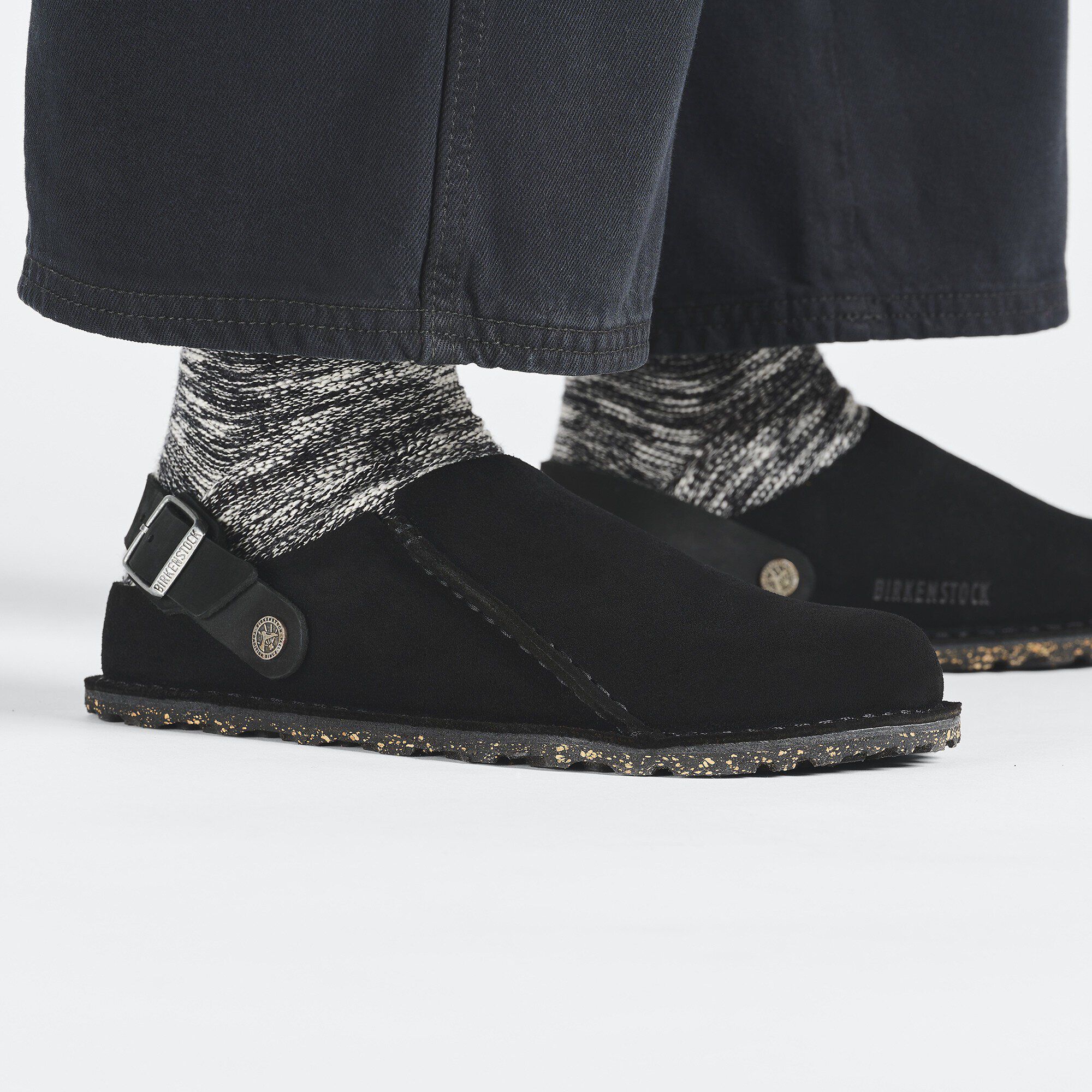 Lutry Premium Suede Suede Leather in Color Black | BIRKENSTOCK US
